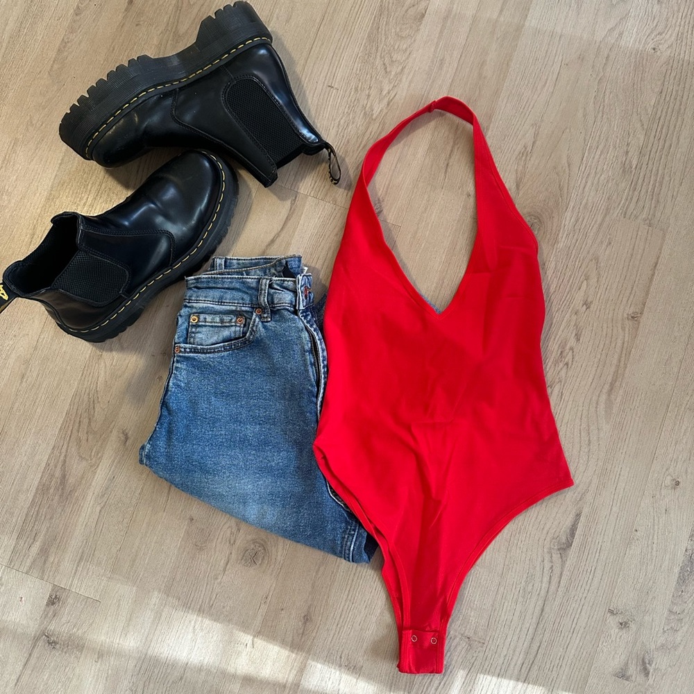 NWT Garage Red Bodysuit Size Small